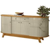 Buffet Aparador 4 Portas 183 Cm Monaco Cumaru Opala Madetec  - 1