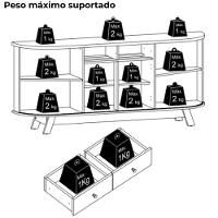 Buffet Aparador 4 Portas 183 Cm Monaco Cumaru Opala Madetec 