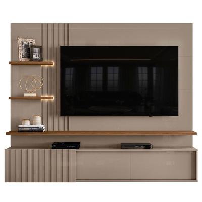Painel Suspenso Tv 65 Pol 3p 200 Cm Atena Madetec Fend Naturale