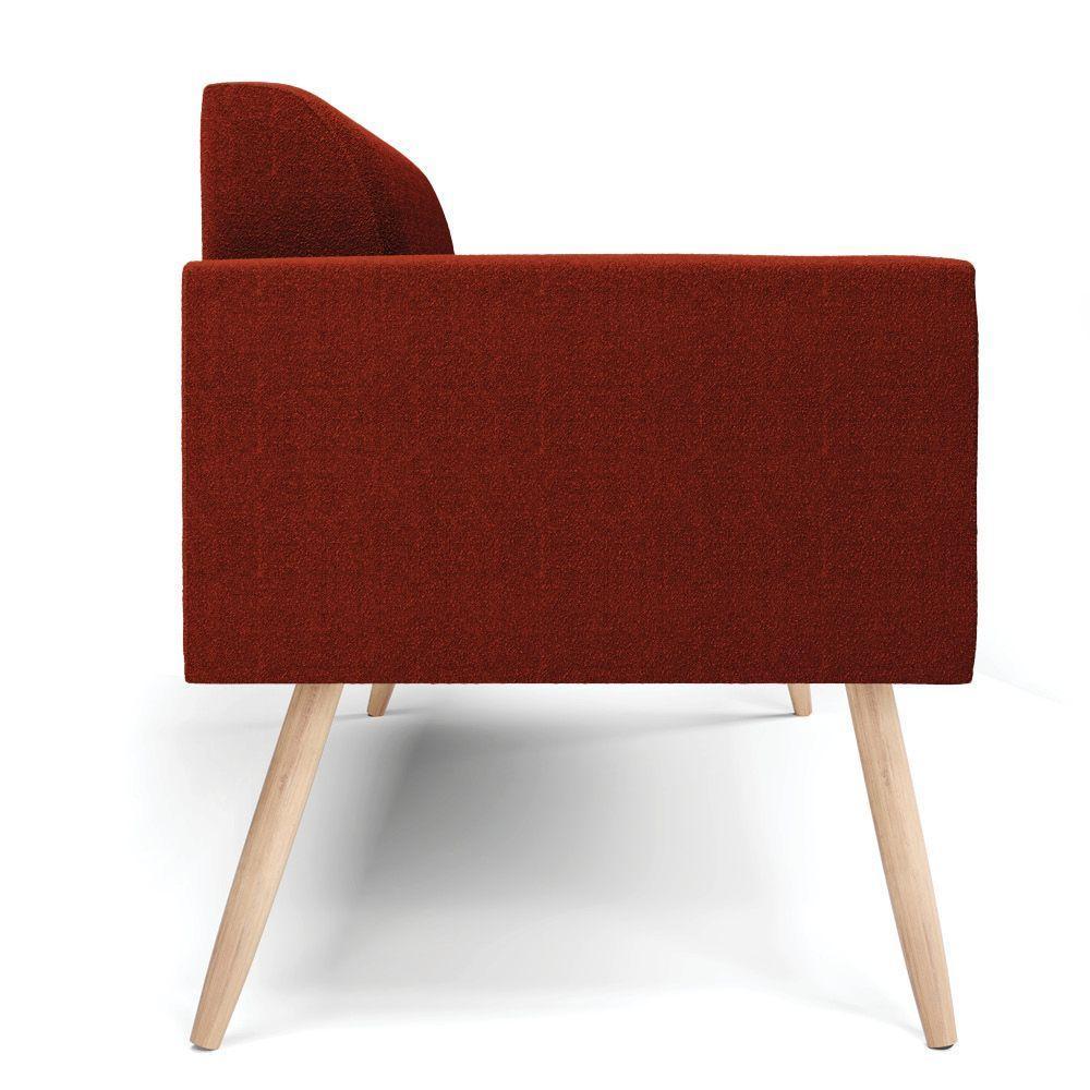 Sofá 2 Lugares Namoradeira Pé Palito Natural Marisa Bouclê Terra D03 - D'rossi - 8