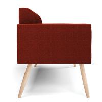 Sofá 2 Lugares Namoradeira Pé Palito Natural Marisa Bouclê Terra D03 - D'rossi - 2