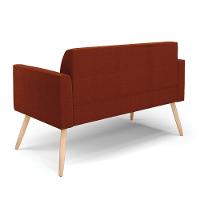 Sofá 2 Lugares Namoradeira Pé Palito Natural Marisa Bouclê Terra D03 - D'rossi