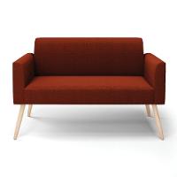 Sofá 2 Lugares Namoradeira Pé Palito Natural Marisa Bouclê Terra D03 - D'rossi - 9