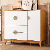 Cômoda Sapateira Ipe Quarto Com 4 Gavetas E 1 Porta Cinamomo/Branco - 2