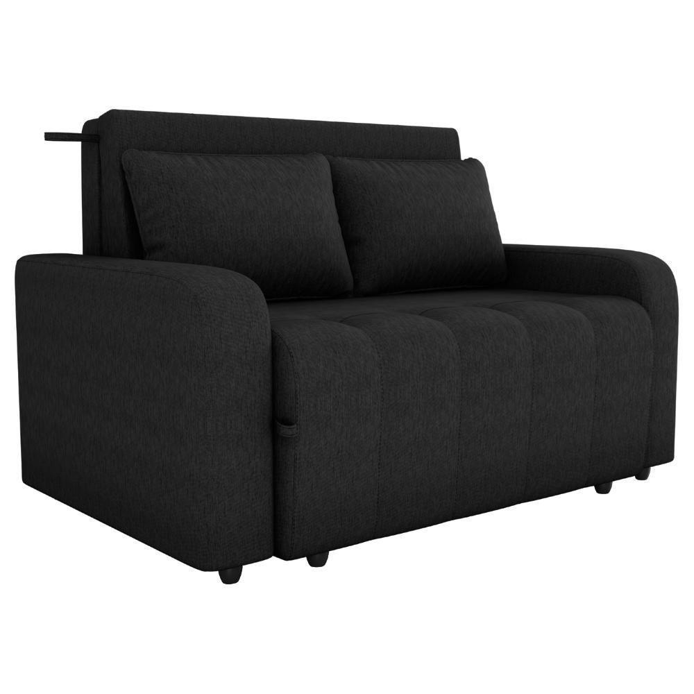 Sofa Cama 2 Lugares 138 Cm Amora Tecido Pompeia G501 Milani Store Chumbo - 1