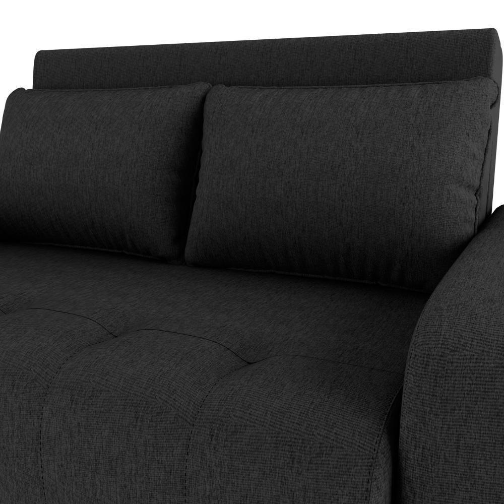 Sofa Cama 2 Lugares 138 Cm Amora Tecido Pompeia G501 Milani Store Chumbo - 7
