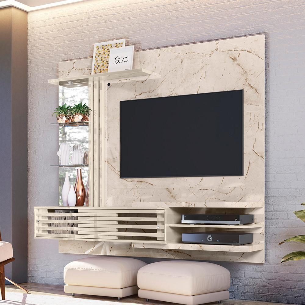 Conjunto Sala Domo Prime C/ Aparador C/ Mesa De Centro Calacata/off-white - 9