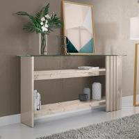 Conjunto Sala Domo Prime C/ Aparador C/ Mesa De Centro Calacata/off-white - 7