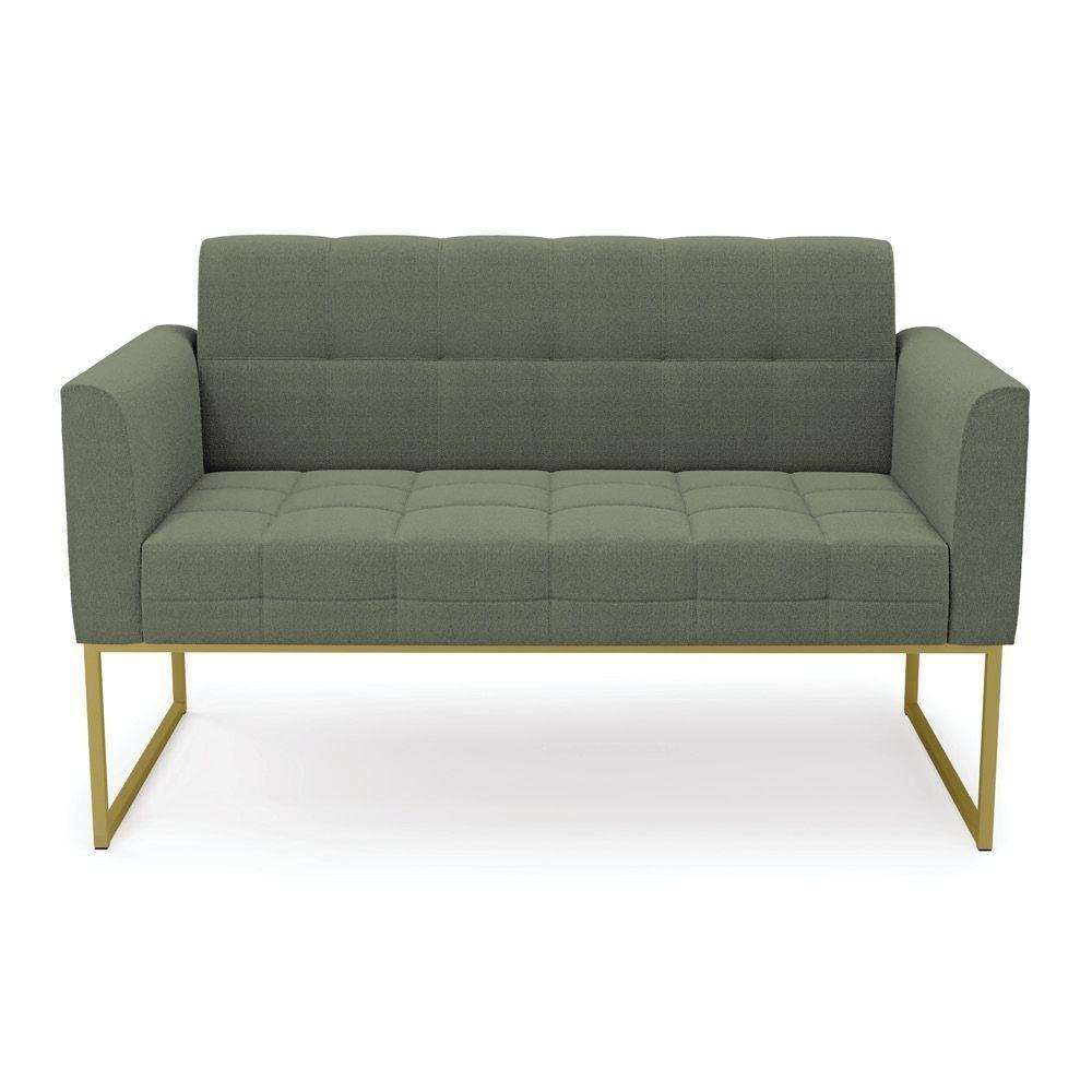 Namoradeira E Poltrona Industrial Dourado Elisa Bouclê D03 - D?rossi Cor Verde Pistache - 5