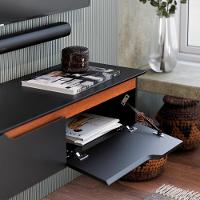 Rack Aparador Suspenso Flow Com 2 Portas Basculante Preto - 3