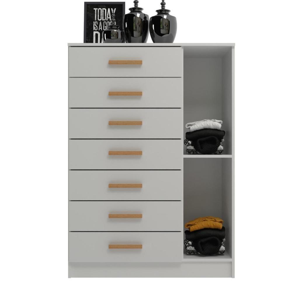 Cômoda New Mônaco Infantil 1 Porta E 7 Gavetas Branco - 3