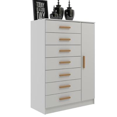 Cômoda New Mônaco Infantil 1 Porta E 7 Gavetas Branco