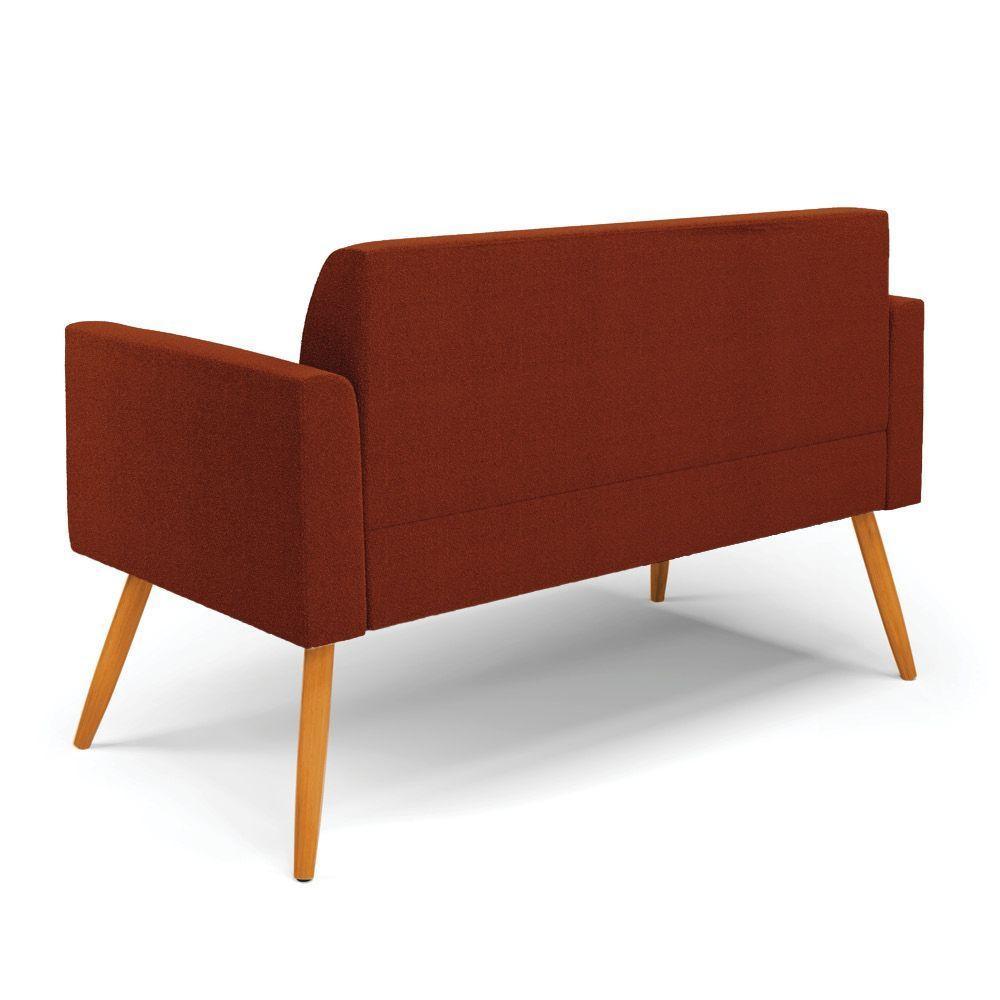 Sofá 2 Lugares Namoradeira Pé Palito Castanho Marisa Bouclê Terra D03 - D'rossi - 7