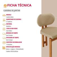 Conjunto Com 2 Cadeiras Madeira Nala Ambar / Imbuia Nat. - 4