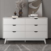 Cômoda De 136cm Com 6 Gavetas E Pé Cônico Branco - 1