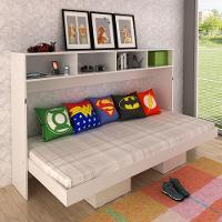 Cama Articulada Horizontal De Solteiro Com 6 Nichos Branco - 1