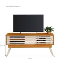 Bancada Domo 1.5 Para Sala Cinamomo/off-white - 3