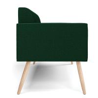 Sofá 2 Lugares Namoradeira Pé Palito Natural Marisa Bouclê Verde D03 - D'rossi - 6