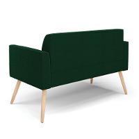 Sofá 2 Lugares Namoradeira Pé Palito Natural Marisa Bouclê Verde D03 - D'rossi - 7