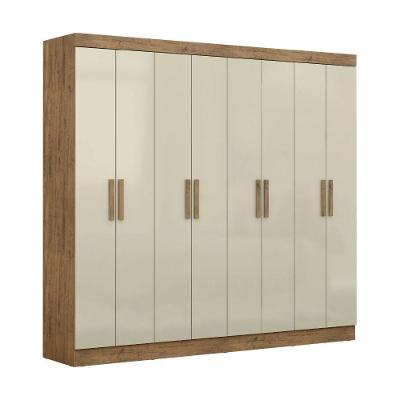 Guarda Roupa Casal 8 Portas 4 Gavetas Prime Ipe Off White MDP
