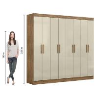 Guarda Roupas Casal 8 Portas 4 Gavetas Prime Maxel Ipe Off White - 7
