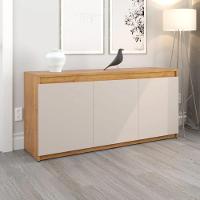 Buffet Aparador 3 Portas Onix Mel E Off White