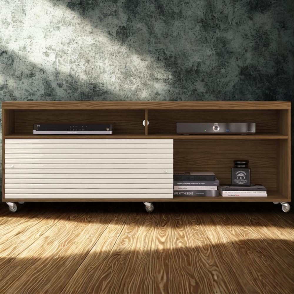 Rack Bancada Tv 65 Pol 2p 182 Cm Frizz Madetec Naturale Off White - 2