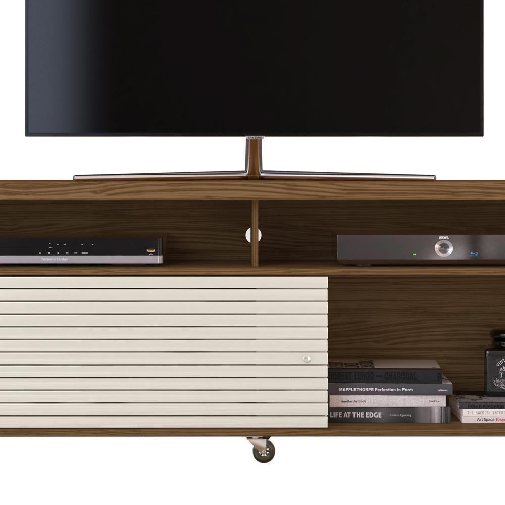Rack Bancada Tv 65 Pol 2p 182 Cm Frizz Madetec Naturale Off White - 4