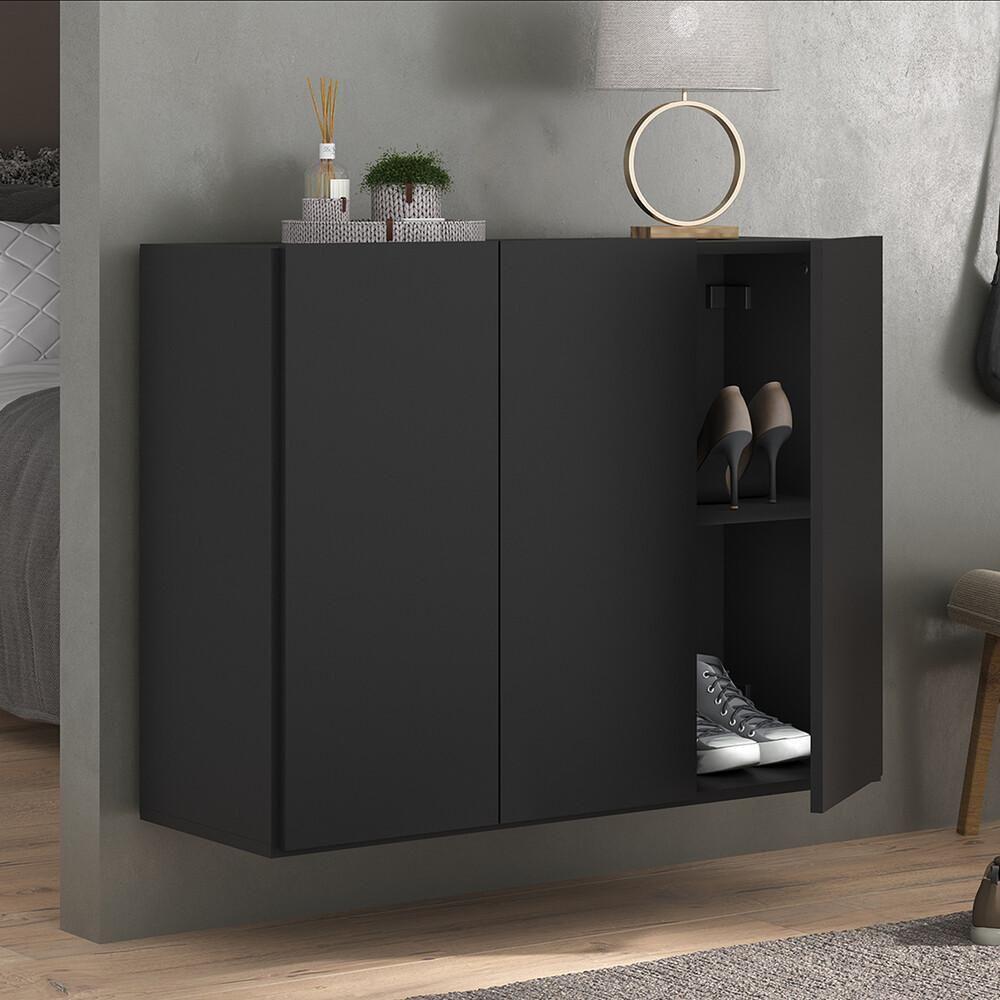 Sapateira 3 Portas Suspensa Nina Mp6017 Preta - 1