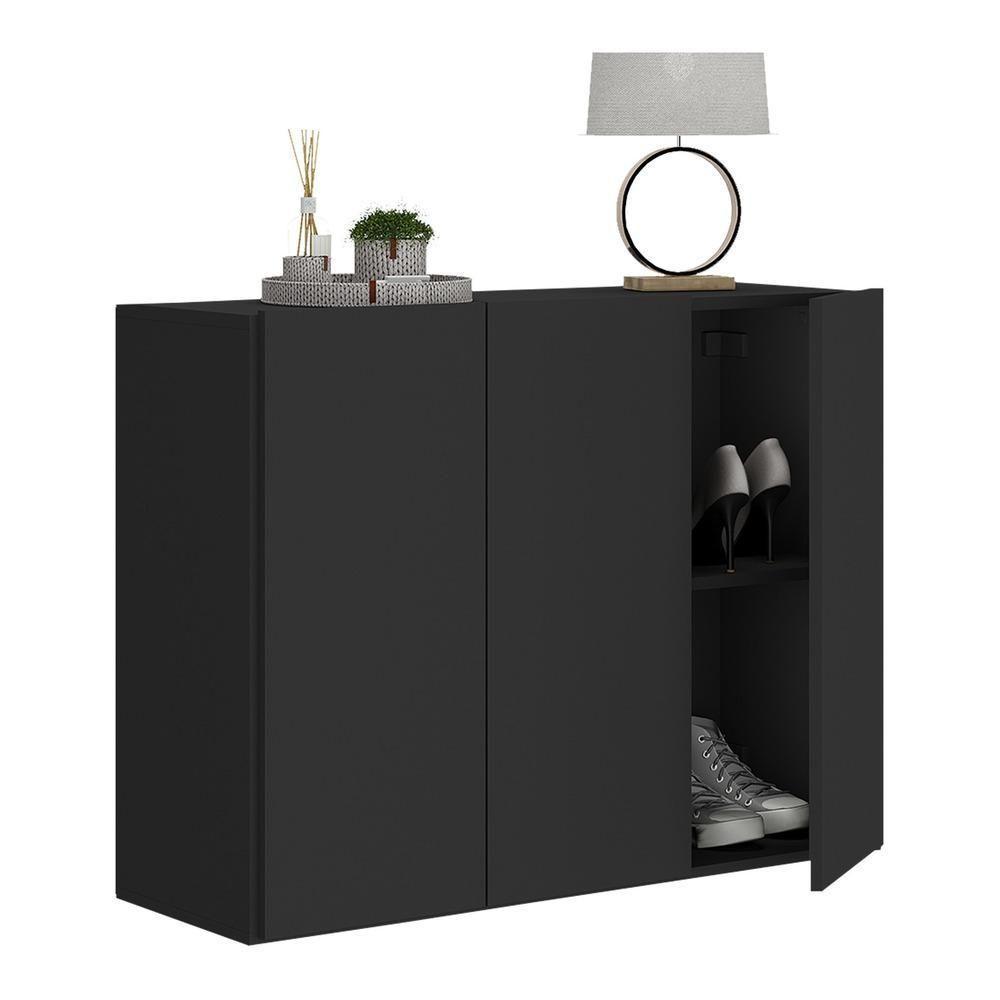 Sapateira 3 Portas Suspensa Nina Mp6017 Preta - 6