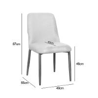 Kit 6 Cadeiras De Jantar Montana Estrutura Aço Carbono Laminado Natural Com Estofado Linho Cru