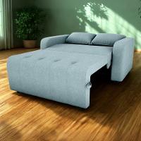 Sofa Cama 2 Lugares 138 Cm Amora Tecido Boucle F495 Milani Store Azul - 4