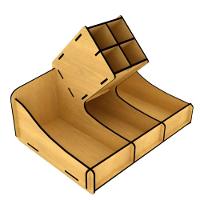 Porta Guardanapo E Sachê Em Mdf - Kit 5 Unidades - 1