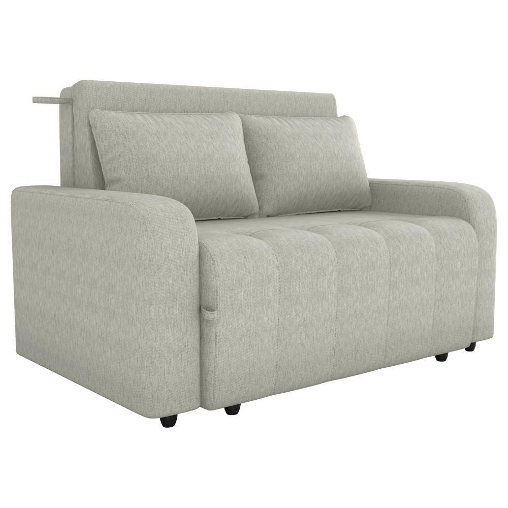 Sofa Cama 2 Lugares 138 Cm Amora Tecido Pompeia G504 Milani Store Bege - 1
