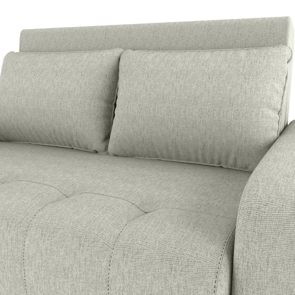 Sofa Cama 2 Lugares 138 Cm Amora Tecido Pompeia G504 Milani Store Bege - 7