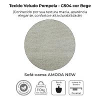 Sofa Cama 2 Lugares 138 Cm Amora Tecido Pompeia G504 Milani Store Bege - 6