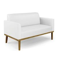 Sofá Namoradeira Com 2 Poltronas Base De Madeira Fixa Castanho Marisa Corino Branco D03 - D?rossi - 8