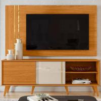 Painel Rack Bancada Tv 60 Pol 160 Cm Cronos Cinamomo Off White Madetec - 2