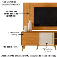 Painel Rack Bancada Tv 60 Pol 160 Cm Cronos Cinamomo Off White Madetec - 7