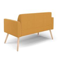 Sofá 2 Lugares Namoradeira Pé Palito Natural Marisa Bouclê Mostarda D03 - D'rossi - 7