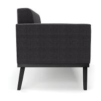 Namoradeira 2 Poltronas Base Madeira Fixa Pto Elisa Bouclê D03 - D?rossi Cor Grafite - 3