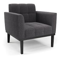 Namoradeira 2 Poltronas Base Madeira Fixa Pto Elisa Bouclê D03 - D?rossi Cor Grafite - 8