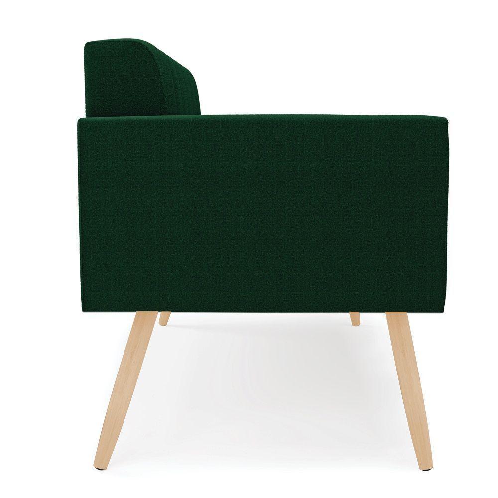 Sofá Namoradeira 2 Lugares Pé Palito Natural Elisa Bouclê D03 - D?rossi Cor Verde - 7