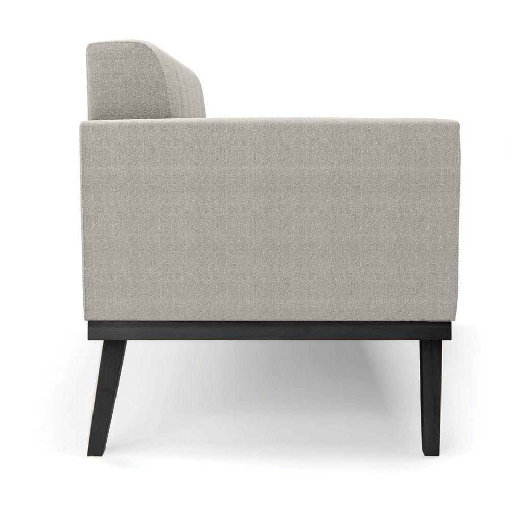 Namoradeira E Poltrona Base Madeira Fixa Pto Elisa Bouclê D03 - D?rossi Cor Cinza - 4