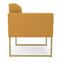 Namoradeira E Poltrona Industrial Dourado Elisa Bouclê D03 - D?rossi Cor Mostarda - 2