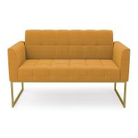 Namoradeira E Poltrona Industrial Dourado Elisa Bouclê D03 - D?rossi Cor Mostarda - 3