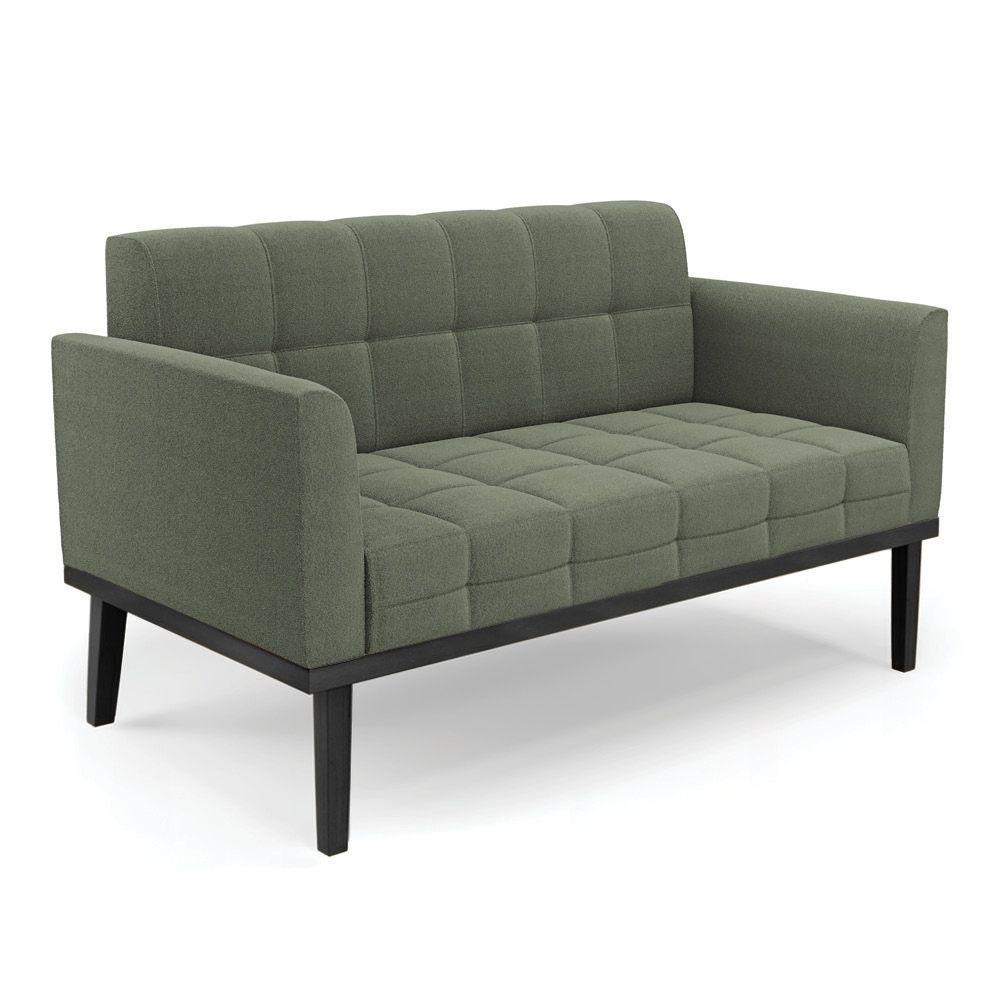 Namoradeira 2 Poltronas Base Madeira Fixa Pto Elisa Bouclê D03 - D?rossi Cor Verde Pistache - 5