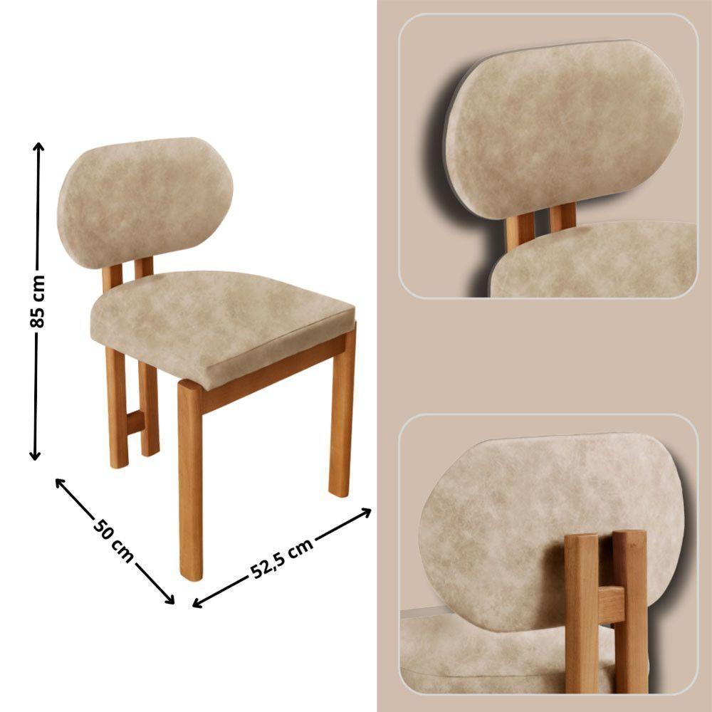 Conjunto Com 2 Cadeiras Madeira Nala Milano/Imbuia Nat. - 2