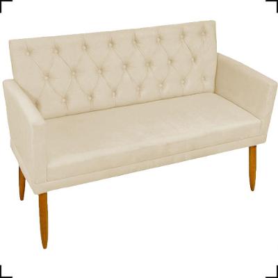 Namoradeira Decorativa Para Sala Recepção Manicure Consultório Escritório Nina Capitonê Suede