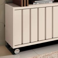 Rack Para Sala Bancada De Tv 70 Pol 136cm Sora 1.3 Off White/castanho H01 - D'rossi - 6